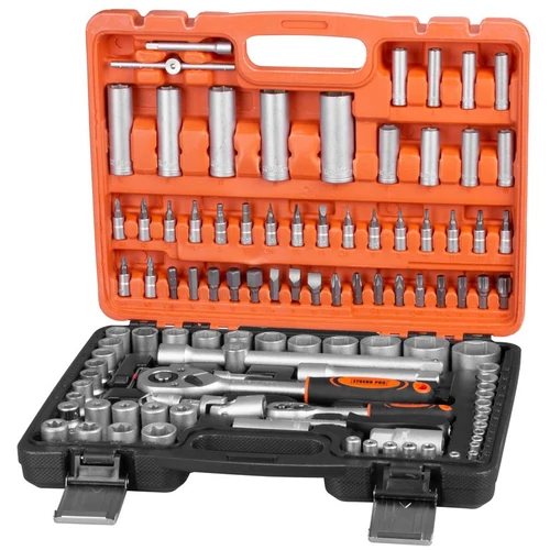 Szerszámkészlet Strend Pro S210, 108 részes, bőröndben, 1/4"+1/2