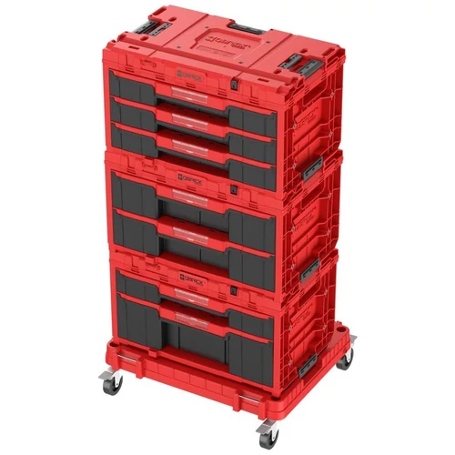 Doboz QBRICK® System ONE Workshop Red - Cart, 3x szerszámos doboz, 4 részes szerszámos doboz készlet
