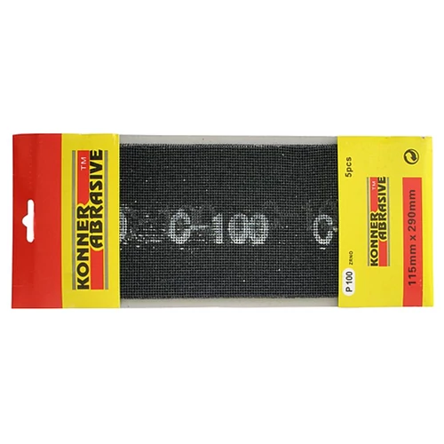 Rács KONNER S80 115x290 mm, G100, gipszkarton csiszoló, 5 db-os csomag