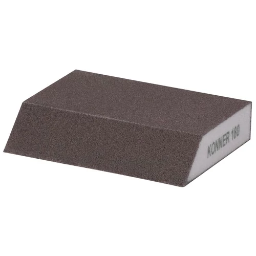 Szivacs KONNER G180, csiszolószivacs, 125x90x65x25 mm, ferde