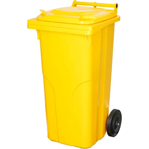 Konténer Europlast 120 lit., műanyag, sárga 1018, HDPE, szemeteskuka