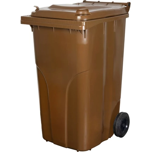 Edény Europlast 240 liter, műanyag, barna, szemeteskuka