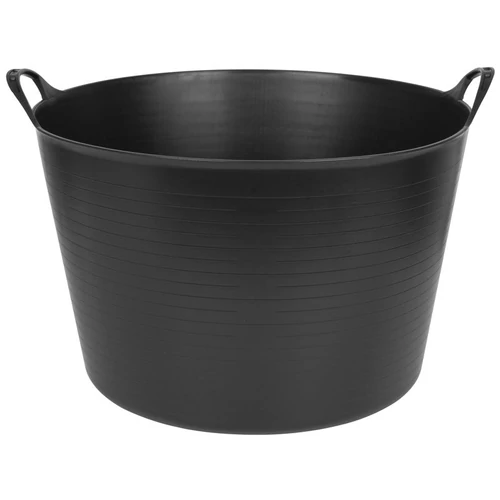 Vödör Strend Pro Flexi, fekete, építőipari, fülekkel, 51,5x39 cm, 55 literes