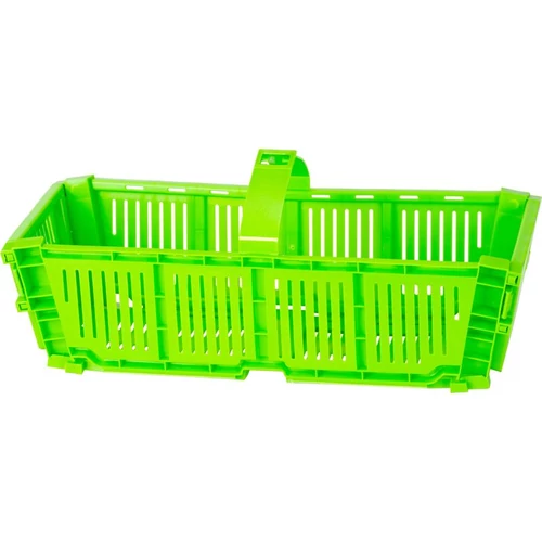 Láda Strend Pro, gyümölcs és zöldség tárolására, kosár, összecsukható, fogantyúval, zöld, 40x18x15 c