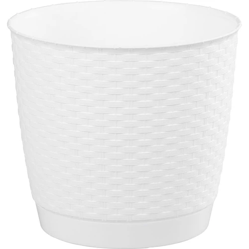 Virágcserép RATOLLA Round 250, fehér, alátéttel