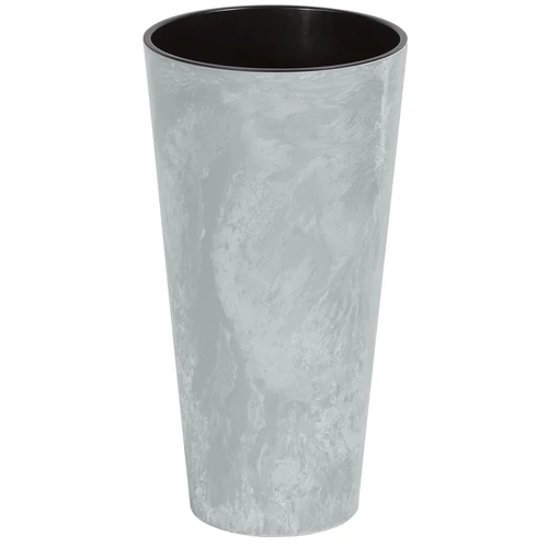 Virágcserép betéttel TUBUS Slim Beton, 250x475 mm, beton hatású