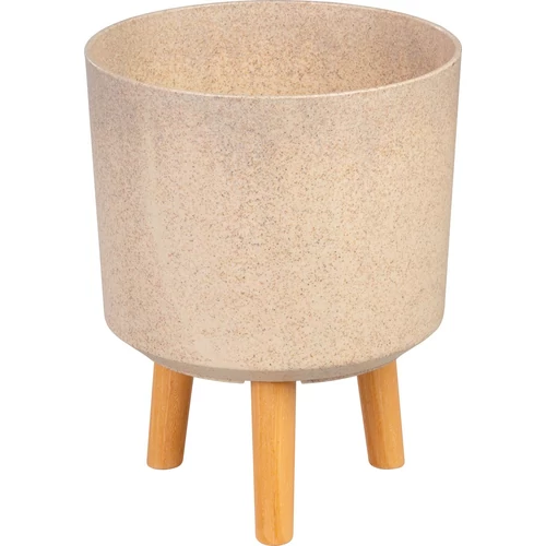 Virágcserép Strend Pro, bambuszszál színű, 24,5x24,5x31 cm