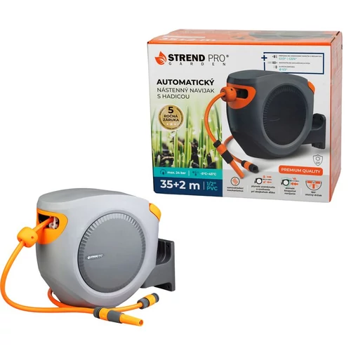 Tömlődob Strend Pro Premium, fali, automata, 1/2"", L-35+2 m kerti tömlővel