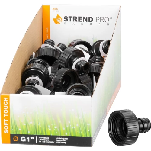 Adapter Strend Pro 1", kerti tömlőhöz, belső menetes, 40 db-os display doboz
