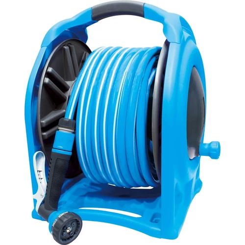 Tömlődob AQUACRAFT® 990076, 1/2"" kerti tömlővel, L-25 m, pisztoly