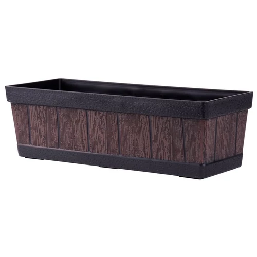 Virágcserép Strend Pro Woodeff, 15x47x17 cm, teak, fa hatású