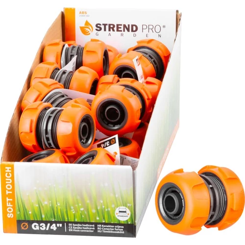 Csatlakozó Strend Pro SoftTouch 3/4", kerti tömlők összekötéséhez és javításához, 20 db-os display d