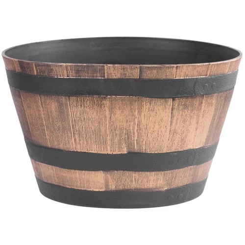 Virágcserép Strend Pro Woodeff, 52x32 cm, arany, fa hatású, hordó