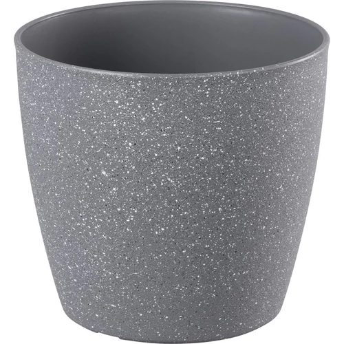 Virágcserép Strend Pro Stone, 23x20,5 cm, szürke, kő hatású
