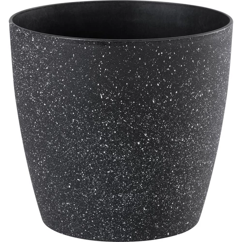 Virágcserép Strend Pro Stone, 35x35 cm, fekete, kő hatású