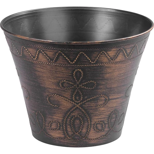 Virágcserép Strend Pro Flower, 24,5x19,3 cm, arany, fémes hatású