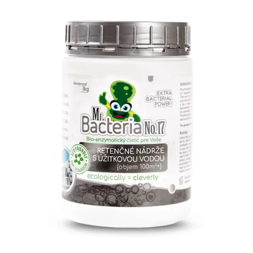 Aktivátor Mr.Bacteria No.17, tisztító 100m3 térfogatú retenciós tartályokhoz, 1000g