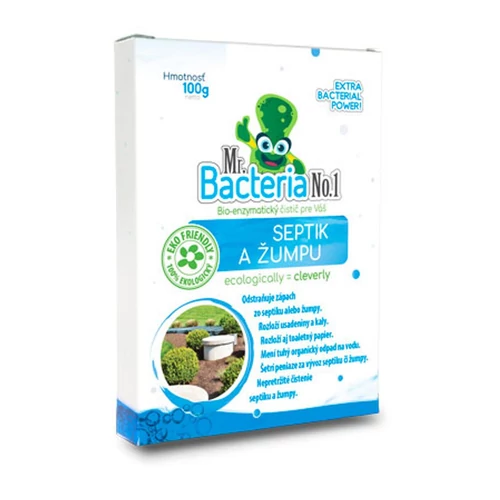 Aktivátor Mr.Bacteria No.1, szeptikus tartályokhoz és emésztőgödrökhöz, 100 g