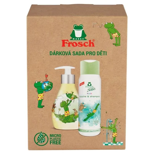 Ajándékkészlet Frosch, tusfürdő és sampon, gyermek, 2x 300 ml