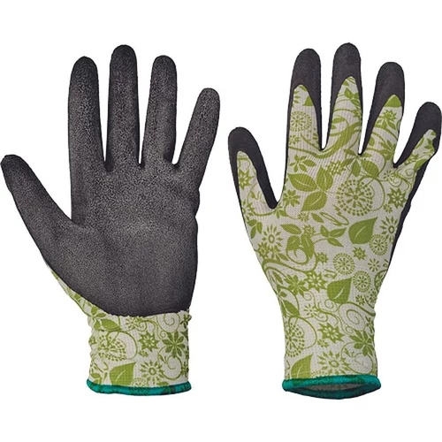 Kesztyű PINTAIL brown 09/L, nylon/latex, zöld