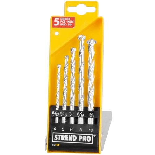 Fúrókészlet Strend Pro SD105, 5 részes, 4-10 mm, falazathoz