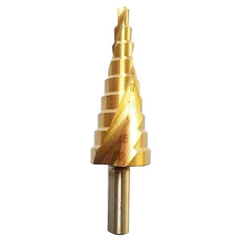 Lépcsős fúró Strend Pro SD422, 6-30 mm, TiN, HSS 4241, spirál, fémhez