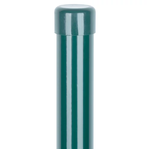 Oszlop Strend Pro METALTEC, 38/2000/1,25 mm, zöld, kerek, kupakkal, Zn+PVC, RAL6005
