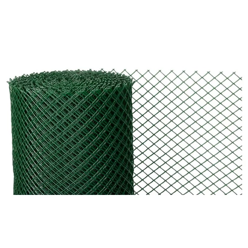 Háló ECONOMY 6, 1000/20x20 mm, 45°-os négyzetes minta, 300g/m2, zöld, teljesen műanyag, 25 m-es teke