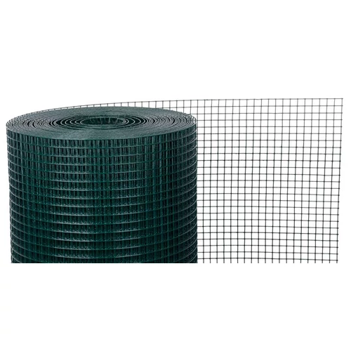 Háló GARDEN PVC, 1000/12,7x12,7/1,2 mm, zöld, RAL 6005, négyzetes, kerti, állattartáshoz, 10 m-es te