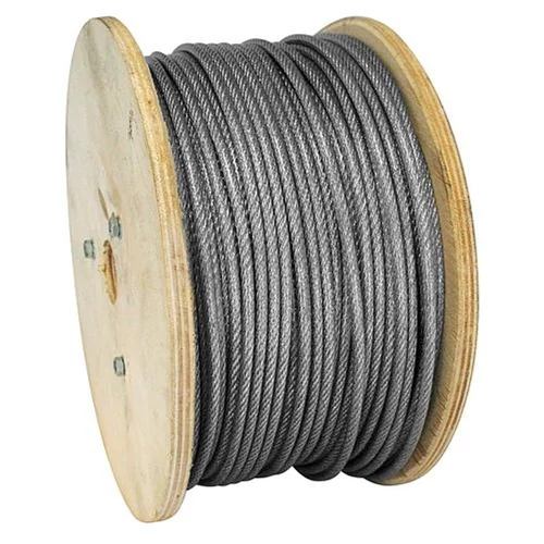 Kötél MGM Zn+PVC, 3/4.5 mm, acélsodrony, műanyag bevonatú, H-100 m