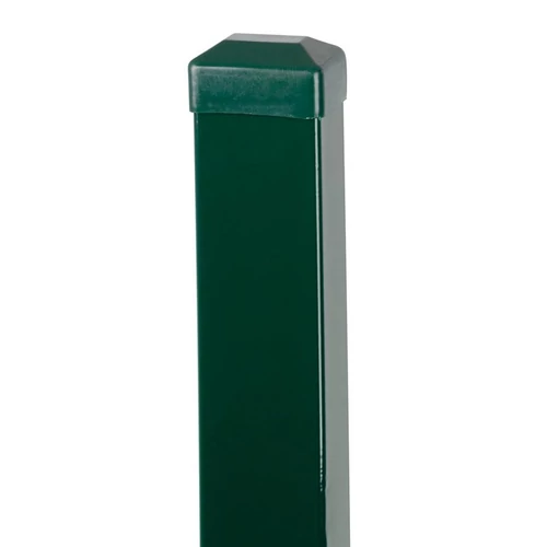 Oszlop Strend Pro EUROSTANDARD, 1700/60x40/1,25 mm, zöld, szögletes, sapka, Zn+PVC, RAL6005