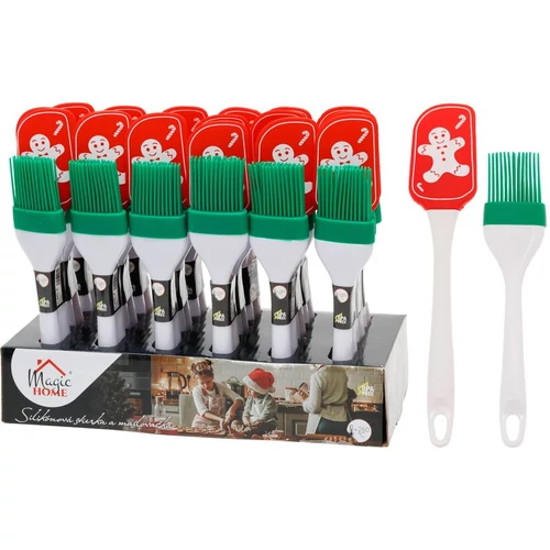 Spatula és kenőecset MagicHome, sütéshez/főzéshez, karácsonyi, szilikon, Sellbox 18 szett