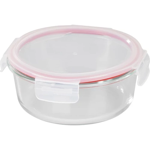 Tárolóedény MagicHome, Kerek, 950 ml, fedéllel, Clip, üveg
