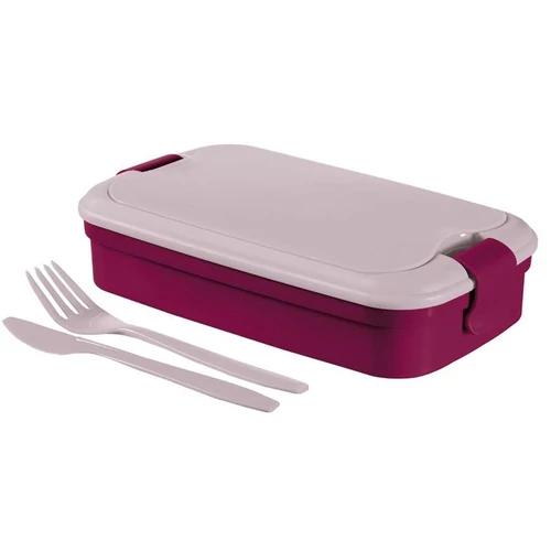 Doboz Curver® Lunch&Go 1300 ml, uzsonnás doboz, lila, evőeszközzel