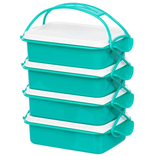 Ételhordó MagicHome CS336, 4 részes, 4x 1000 ml, PP/PE, 24,3x14,6x29,5 cm