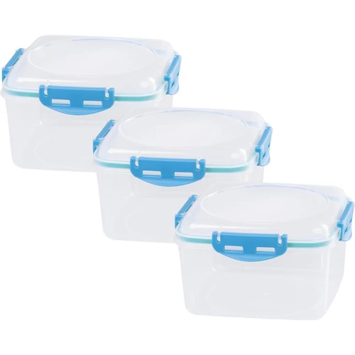 Ételhordó MagicHome Lunchbox szett YH309, 3 db, 1200 ml, 170x170x126 mm, négyzet alakú, Clip
