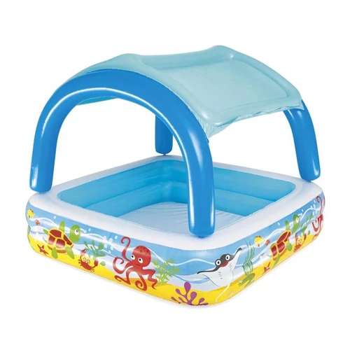 Medence Bestway® 52192, Coral reef, gyermek, felfújható, tetővel, 147x147x122 cm