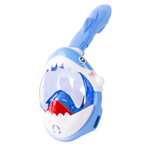 Snorkelező maszk Shark, teljes arcot takaró, gyermekeknek 4+, XS, kék