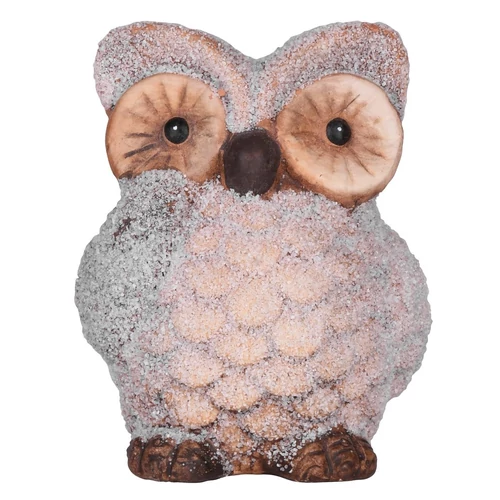 Figura MagicHome Karácsonyi, Bagoly, terrakotta, 9x8x9,5 cm