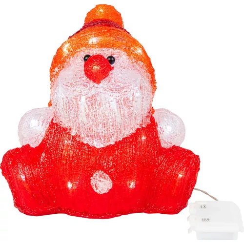 Dekoráció MagicHome Karácsony, Mikulás, 30 LED, időzítő, akril, 3xAA, IP44, kültéri, 24x21x24 cm