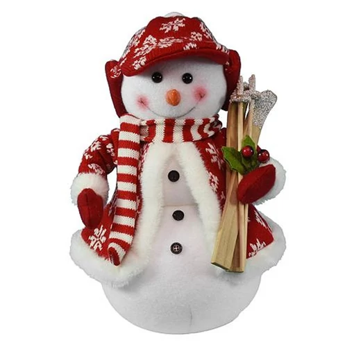 Dekoráció MagicHome Karácsony, hóember sílécekkel, 30 cm