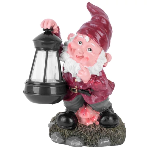 Dísz Strend Pro Gecco, Törpe, 17x16x27 cm, kerámia, napelemes, 1 LED, AA