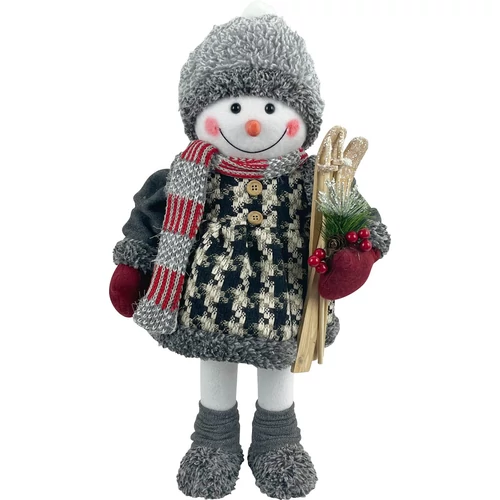 Dekoráció MagicHome Karácsony, hóember lány sílécekkel, 50 cm
