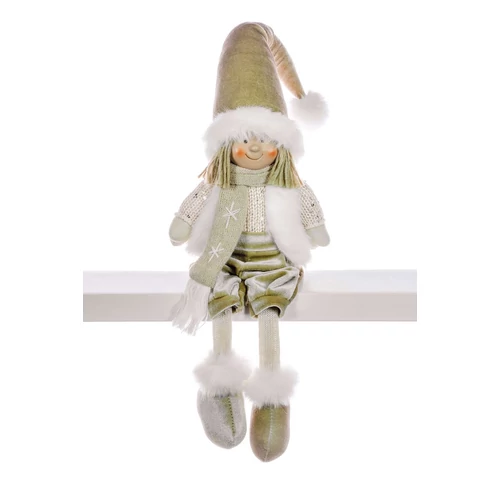 Dekoráció MagicHome Karácsony, kisfiú aranyban, ülő, 33 cm
