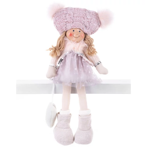Dekoráció MagicHome Karácsony, gyerekek, rózsaszín, ülő, 22 cm