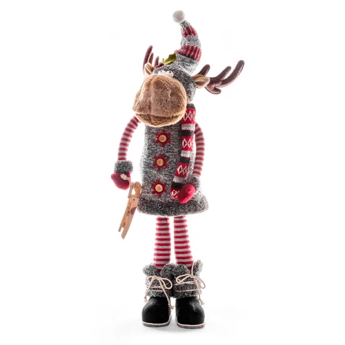 Dekoráció MagicHome Karácsony, rénszarvas nőstény, álló, 81 cm