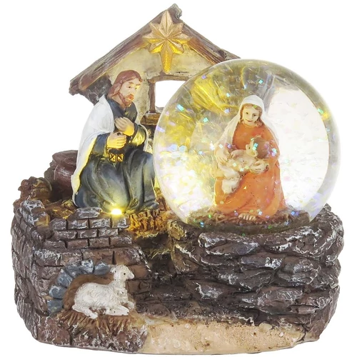 Dekoráció MagicHome Karácsony, Betlehem, 2 LED meleg fehér, 2xAAA, beltéri, 11x9,50x10 cm, Display d