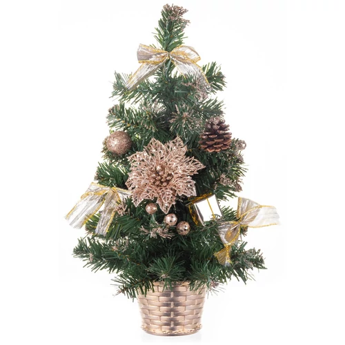 Karácsonyfa MagicHome Karácsonyi, díszített, bronz, 40 cm