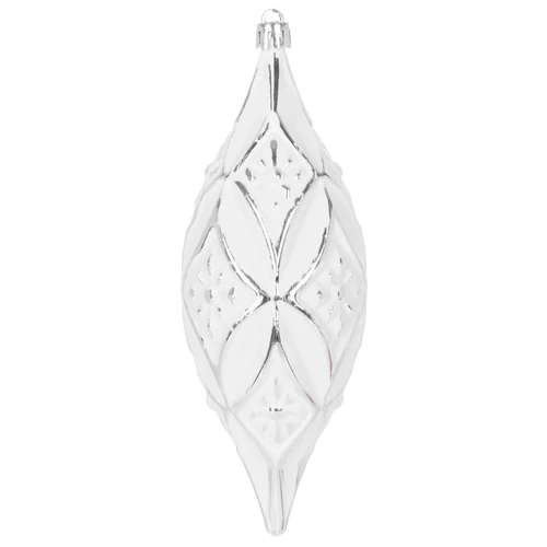 Dísz MagicHome, ezüst, 2 db, 16 cm, karácsonyfára, Karácsonyra