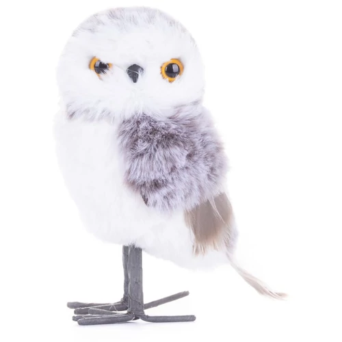 Bagoly MagicHome Karácsony, lila, 13 cm